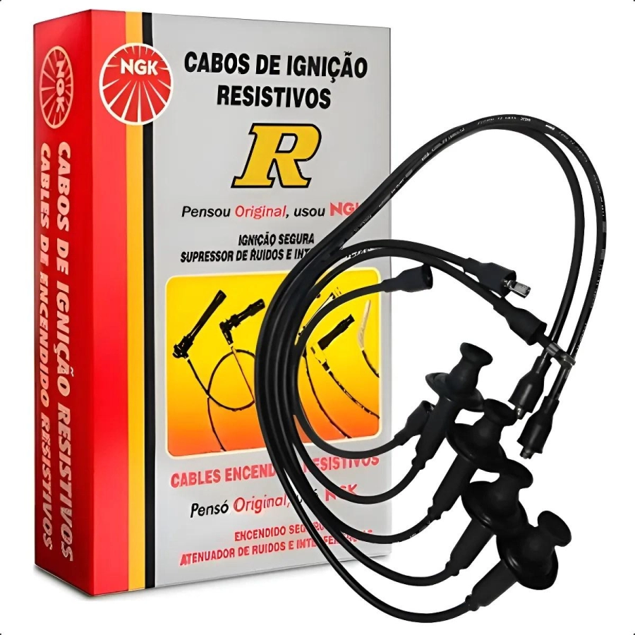 Jogo de Cabos de Ignição NGK Resistivos - Multi Peças do Brasil